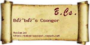 Bábás Csongor névjegykártya