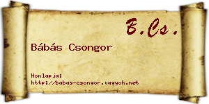Bábás Csongor névjegykártya